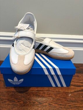 adidas White Black Gum-Trim Sneakers